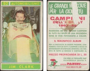 CAMPIONI DELLO SPORT 1967/68 PANINI - 92 JIM CLARKE - AUTOMOBILISMO REC - Imagen 1 de 3