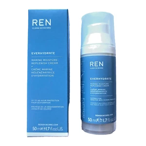 REN Clean Skincare EVERHYDRATE Marine Moisture Replenish Face Cream 50mL NEW - Picture 1 of 2