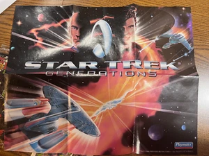 Mini póster de la película Star Trek Generations 1994 11 X 9" con Kirk y Picard - Imagen 1 de 8