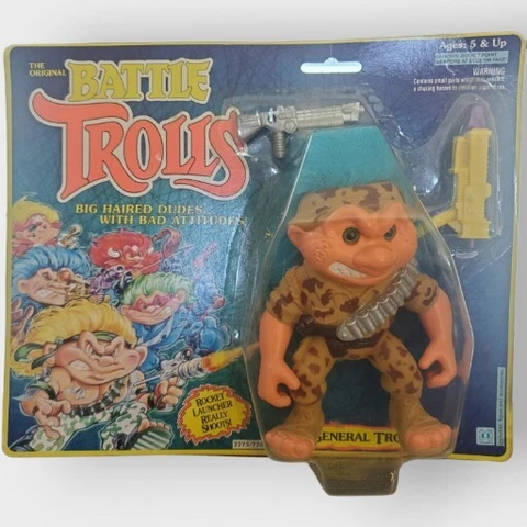 Vintage Hasbro Trolls General Troll New Sealed Rocket Launcher 90s Original Toy Cover