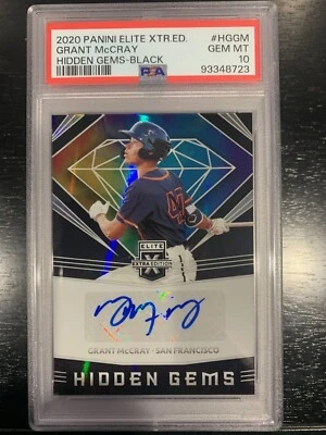 Grant McCray 2020 Panini Elite Extra Edition Hidden Gem Black PSA GEM MT 10 Auto - Image 1 of 2