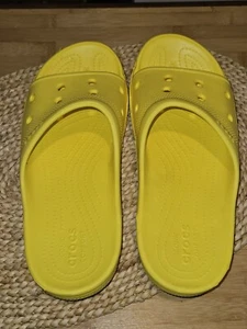 Crocs Iconic Comfort Yellow Slip On Slide Sandal Unisex W/ 10 - M/8 Shoes - Picture 1 of 7
