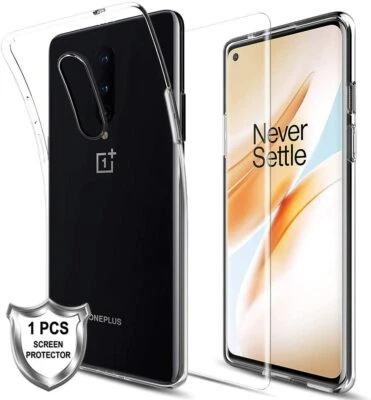 COVER CUSTODIA + PELLICOLA VETRO TEMPERATO PER OnePlus NORD 5G TRASPARENTE