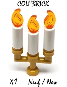 Lego 73117 - 1x Bougie Chandellier Candlestick Candelabra - Pearl Gold - NEUF - Imagen 1 de 1