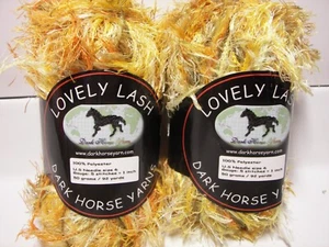 Lote de 2 madeja ~ Hilos de caballo oscuro ~ Hilo de novedad de pestañas encantador ~ Tú eliges el tono - Imagen 1 de 8