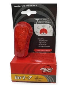Planet Bike Blinky Fanale posteriore a 7 LED: Rosso/Nero - Foto 1 di 8