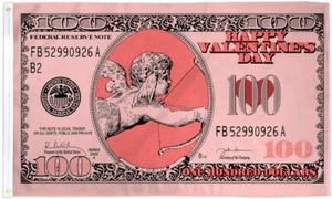 Flagge "CUPID MONEY" 3x5 Fuß Polyester Banner Schild Valentinstag Dollar Bargeld - Bild 1 von 6