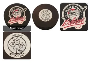WINDSOR BULLDOGS VINTAGE CAHA CCM OFFICIAL HOCKEY PUCK RARE MADE IN 🇨🇿 OLD One - Picture 1 of 5