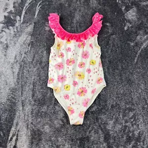 Love Shack Fancy Girls 12Y Swimsuit One Piece Floral Pink White Ruffle - Picture 1 of 9