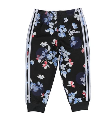 Adidas Girls Floral Athletic Track Pants, Multicoloured, Infant, 18 mos - Image 1 of 2