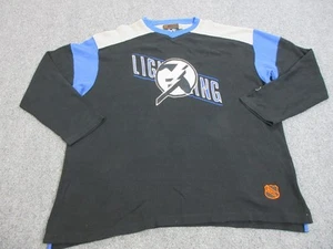 VINTAGE Tampa Bay Lightning Shirt Long Sleeve Mens 2XL NHL Hockey Mirage - Picture 1 of 14