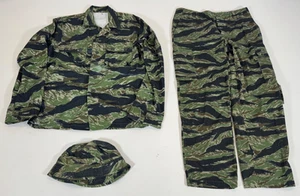 Vietnam War ARVN Special Forces Tiger Stripe VNMC Jacket Pants & Hat REPRO - Picture 1 of 11