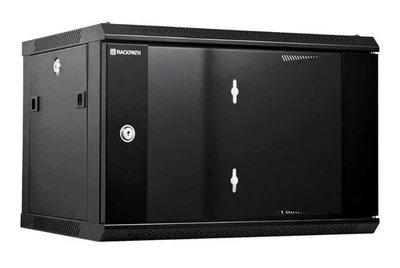RackPath 6U Wall Mount Network Rack Cabinet – Quiet Cooling Fan, Locking Glass D - Image 1 of 2