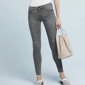 ANTHROPOLOGIE PILCRO womens gray Stet skinny ankle leg denim jeans Sz 29 - Picture 1 of 16