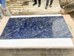 Mesa de piedra de sodalita de lujo - losa de encimera de cocina - decoración de interiores del hogar - Imagen 1 de 10