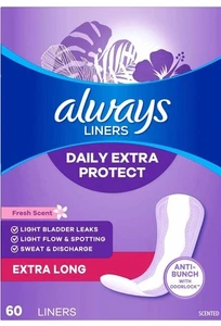 Always Xtra Protection 3-in-1 Daily Liner für Damen, extra lang, 60ct - Bild 1 von 3