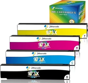 ✅ Juego de 4 cartuchos de tinta HP 973X - negro, cian, magenta, amarillo (OPL0S07AE) - Imagen 1 de 1