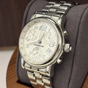 MONTBLANC Meisterstuck 7038 Quartz Chronograph Watch 34mm - Picture 1 of 10