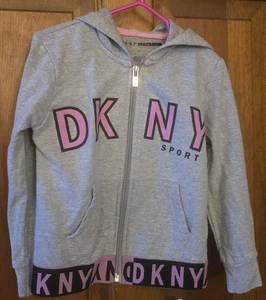 DKNY Girl's Grey, Pink, & Black Jacket -size 5 - Picture 1 of 2