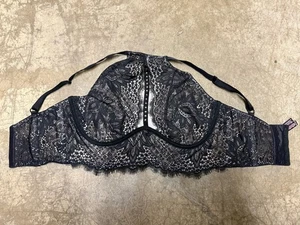 Victoria's Secret VINTAGE sehr sexy ungefütterter Plunge Longline BH 34DD - mit Blinge - Bild 1 von 10