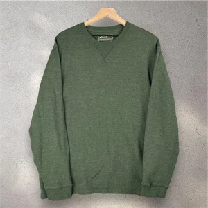 Eddie Bauer Waffle Knit Long Sleeve Shirt Men’s XL Green Thermal Casual Outdoor - Picture 1 of 8
