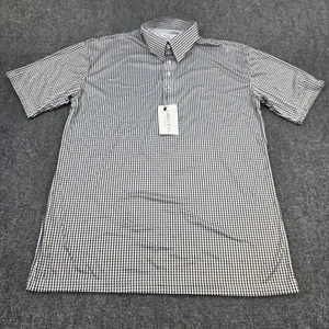 Collars & Co Dress Collar Poloshirt Herren 2XL schwarz weiß Gingham kariert - Bild 1 von 5