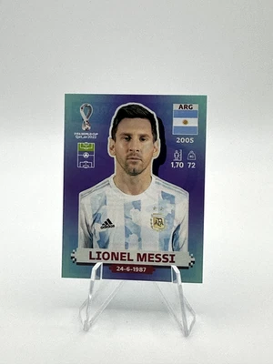 #ARG20 LIONEL MESSI 21 22 PANINI FIFA WORLD CUP QATAR 2022 STICKER ARGENTINA - Imagen 1 de 2