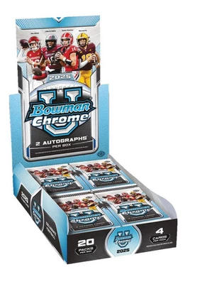 New Listing2025 Bowman Chrome U Football Hobby Box - Rip + Ship