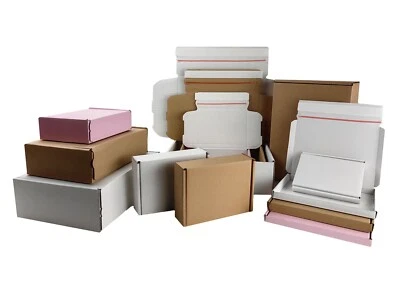 MEG4TEC PEEL & SEAL SHIPPING MAILING BOXES, A6 A5 SMALL PARCEL, LARGE LETTER POSTAL GIFT