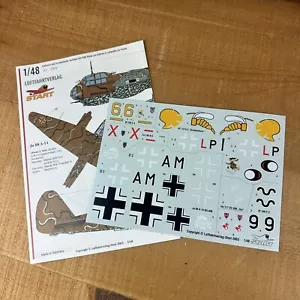 Luftfahrtverlag-START 1/48 Decals Ju88 Bf109 Bf110 Fw190 He111 - Picture 1 of 6