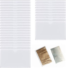 30 Pack Self-Adhesive Index Card Pockets Top Open Crystal Clear Plastic Label Ho