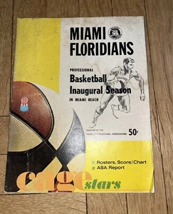 1968-69 MIAMI FLORIDIANS Inaugural Season ABA BASKETBALL ORIG., KOMPLETTES PROGRAMM - Bild 1 von 10