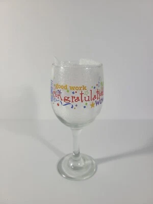 Copo de vinho PARABÉNS bom trabalho UAU você fez isso!  Novidade de vinho com haste  - Imagem 1 de 4