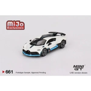 MINI GT Mijo 1:64 Bugatti Divo White Diecast Model Car - Picture 1 of 3