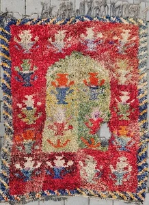 Antique oriental rug, Wall decor, Handmade rug, wool rug, old carpet, bohemian - Picture 1 of 7