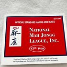 National Mah Jongg League Standard Hands and Rules Cards 2022 85th Year
