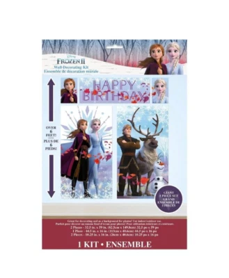Disney FROZEN 2 II Scene Setter BIRTHDAY party wall poster backdrop Anna Elsa + - Image 1 of 3