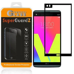LG V20 Hartglas FULL COVER Displayschutzfolie Guard Shield Saver [schwarz] - Bild 1 von 10