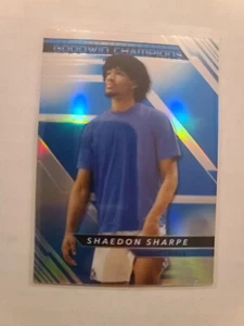 2022 UD Goodwin Champions Platinum Shaedon Sharpe #P21 Regenbogenblau parallel - Bild 1 von 2