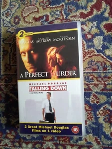 A PERFECT MURDER/FALLING DOWN VHS VIDEO, BRAND NEW SEALED VIDEO TAPE FREEPOST - Picture 1 of 4