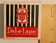 Vintage 1940s Del-e-tape Eradicable Typewriter ribbon by Aetna Rare -- 1219