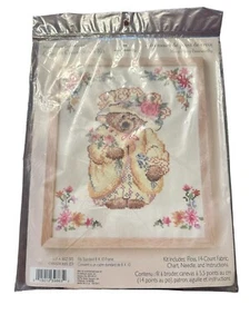 Vtg Hallmark Teddy Bear Mary Mary Bearsworthy Counted Cross Stitch Kit Sealed - Picture 1 of 4