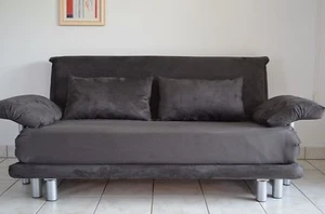 Ligne Roset Multy 3 Schlafsofa in Microfaser Anthrazit mit Armlehnen !!! - Bild 1 von 12