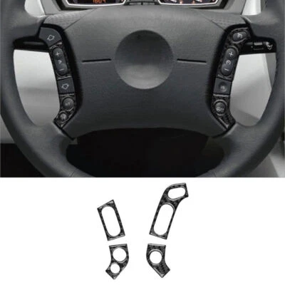 Cubierta de botón de volante interior de fibra de carbono para BMW X3 E83 2004-2010 Foto 1 de 4