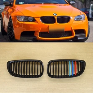 M-Color Matte Black Front Grille ABS Fit BMW E92 E93 M3 3-Series 2007-2010 - Picture 1 of 7