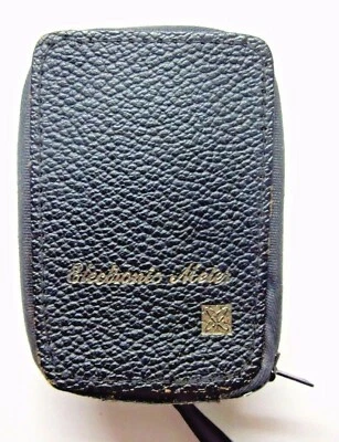 Estuche con medidor de luz electrónico Vivitar solo 3-1/2" cuero negro con cremallera de colección Foto 1 de 4