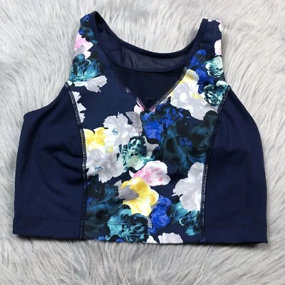 Antiguo Sujetador de Estante de Malla Floral Azul Marino Activo Azul Marino Mediano Foto 1 de 4