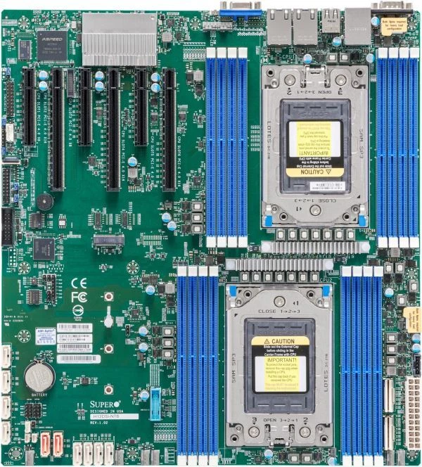 SUPERMICRO H12DSi-NT6 Socket SP3 7002/7003 2 CPU supported DDR4 EATX Motherboard - Image 1 of 1