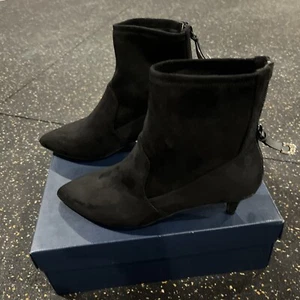 Cole Haan Women's Harlow Stretch Booties - Black size 7.5 B Zip Up Suede - Picture 1 of 8