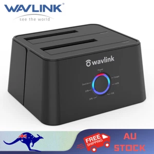 Wavlink Dual Bay Hard Drive Docking Station 2.5/3.5" SSD HDD Reader SATAI/II/III - Picture 1 of 15